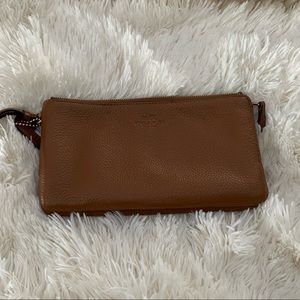 Coach double zip wristlet